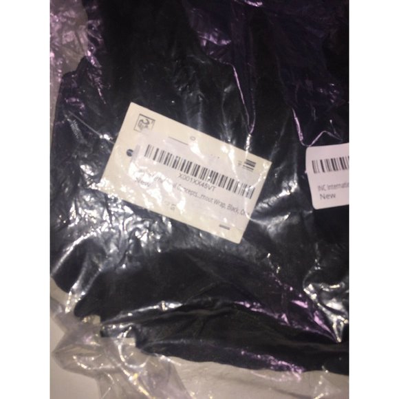 Inc International Concepts Chain Link Burnout Wrap in Black, Retail $38.50 - Picture 3 of 6